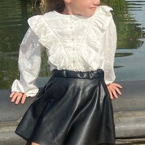 Zara White Ruffled Blouse for Kids